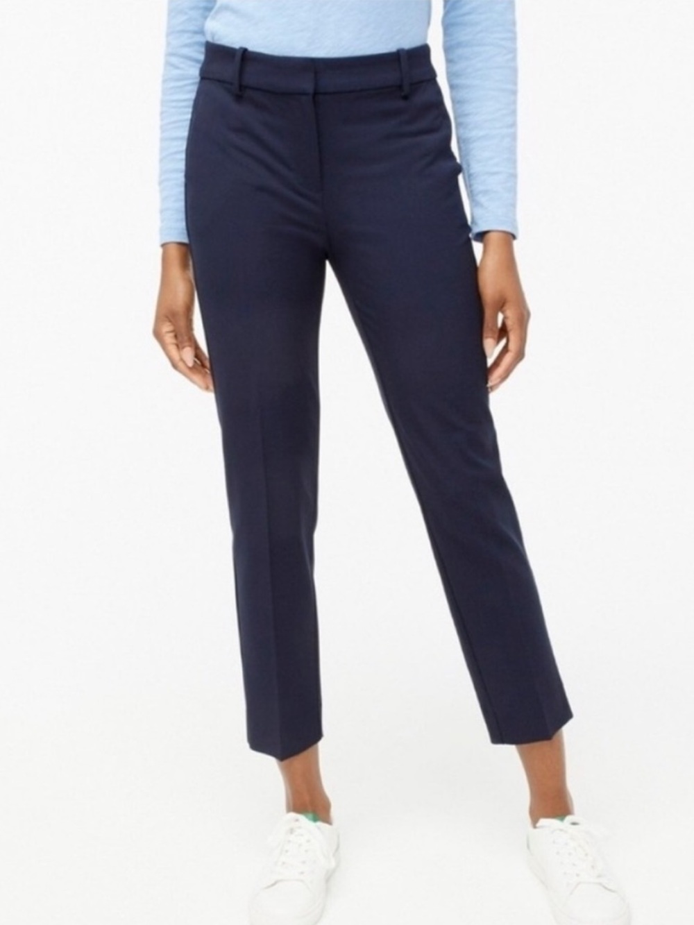 J. Crew Factory Navy Ruby Crop Trouser Pants Women’s 10 Career Preppy Classic
